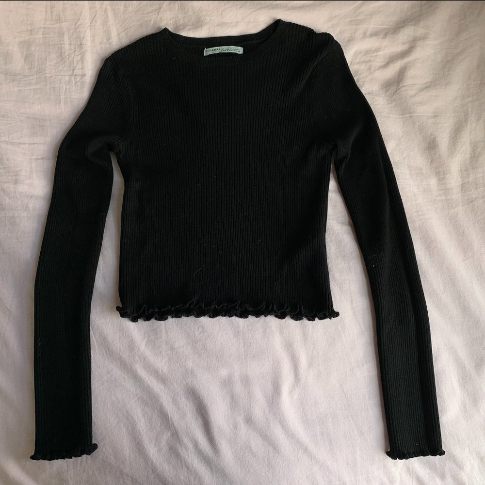Pull&Bear Crop Ribbed Sweater - Picture 3 of 5